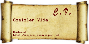 Czeizler Vida névjegykártya